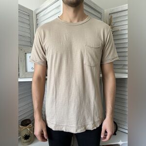 Men's Beige Short Sleeve Tee